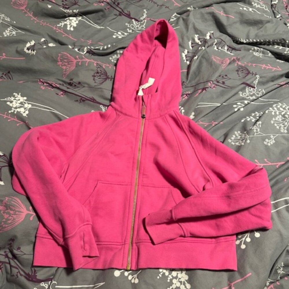 Lululemon scuba oversized half zip pullover sonic pink and gold size small